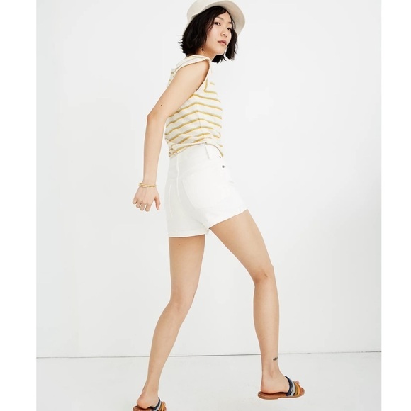 MADEWELL High-Rise Denim Shorts in Tile White size27 - Picture 1 of 8
